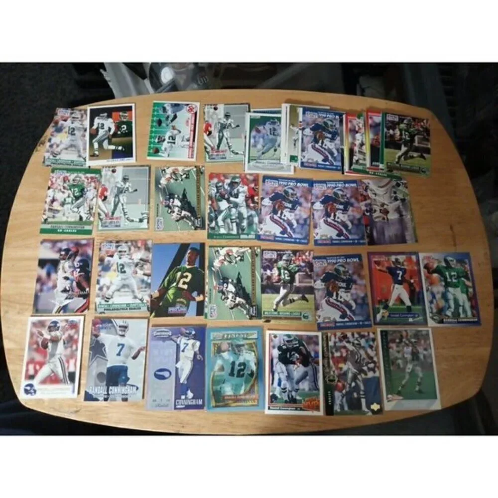 50 Randall Cunningham Lot Football Cards Base Inserts Collection
